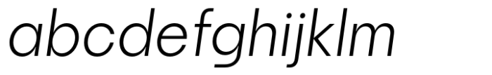Prosa Light Italic Font LOWERCASE