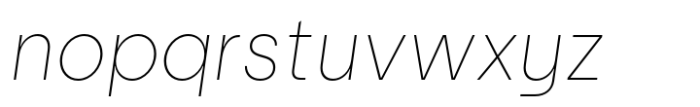 Prosa Thin Italic Font LOWERCASE