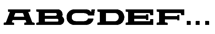 Proscenium Slab Bold Font UPPERCASE