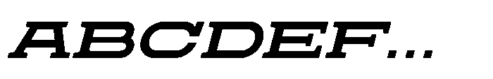 Proscenium Slab Italic Font UPPERCASE
