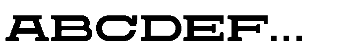 Proscenium Slab Regular Font UPPERCASE