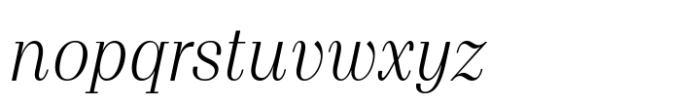 Proto Serif Italic Font LOWERCASE