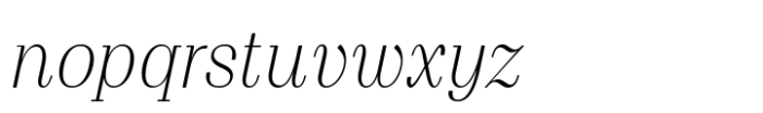 Proto Serif Light Italic Font LOWERCASE