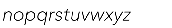 Protofo Light Italic Font LOWERCASE