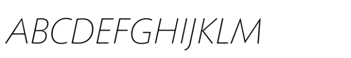 Provan Extra Light Italic Font UPPERCASE