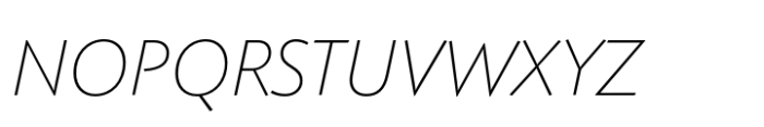 Provan Extra Light Italic Font UPPERCASE