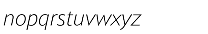 Provan Light Italic Font LOWERCASE