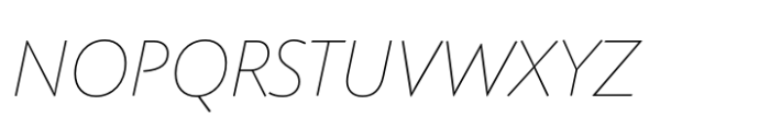 Provan Thin Italic Font UPPERCASE