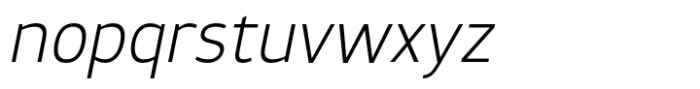 Prox Extra Light Italic Font LOWERCASE