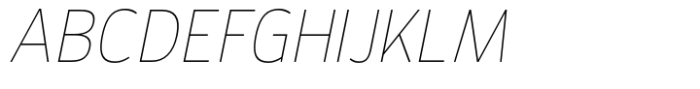 Prox Hairline Italic Font UPPERCASE