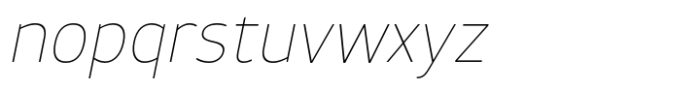 Prox Hairline Italic Font LOWERCASE