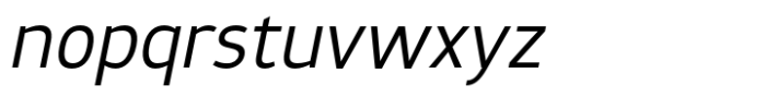 Prox Light Italic Font LOWERCASE
