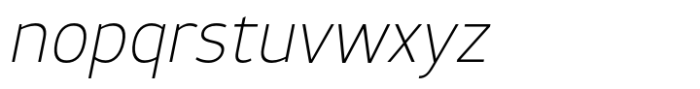 Prox Thin Italic Font LOWERCASE