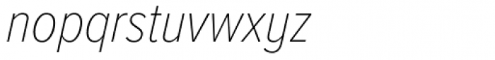 Proxima Nova A Cond Thin Italic Font LOWERCASE