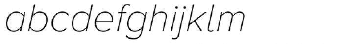 Proxima Nova A Thin Italic Font LOWERCASE