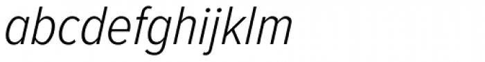 Proxima Nova Cond Light Italic Font LOWERCASE