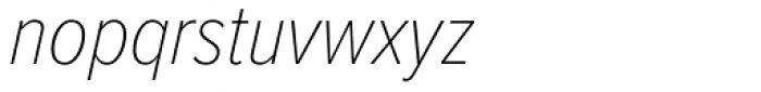 Proxima Nova Cond Thin Italic Font LOWERCASE