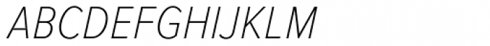 Proxima Nova S Cond Thin Italic Font LOWERCASE