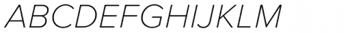 Proxima Nova S Thin Italic Font LOWERCASE