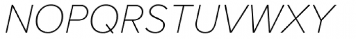 Proxima Nova Thin Italic Font UPPERCASE
