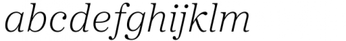 Proxima Sera Extralight Italic Font LOWERCASE