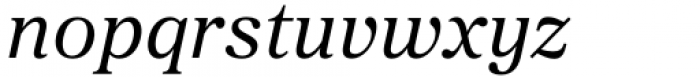 Proxima Sera Italic Font LOWERCASE