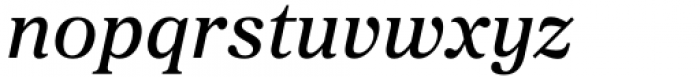 Proxima Sera Medium Italic Font LOWERCASE