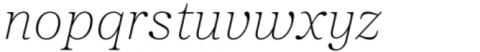 Proxima Sera Thin Italic Font LOWERCASE