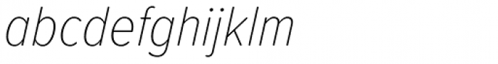 Proxima Soft Cond Thin Italic Font LOWERCASE