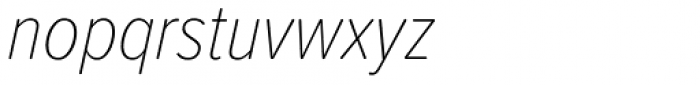 Proxima Soft Cond Thin Italic Font LOWERCASE
