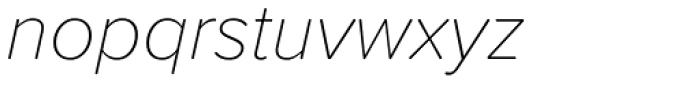 Proxima Soft Thin Italic Font LOWERCASE