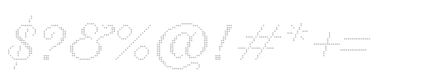 Proximity D Light Italic 25 Font OTHER CHARS