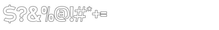 Proxyn Outline Font OTHER CHARS