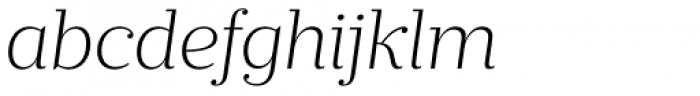Prumo Banner ExtraLight Italic Font LOWERCASE