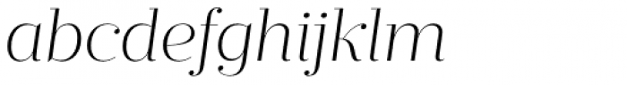 Prumo Display ExtraLight Italic Font LOWERCASE