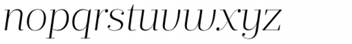 Prumo Display ExtraLight Italic Font LOWERCASE