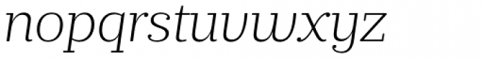 Prumo Slab ExtraLight Italic Font LOWERCASE