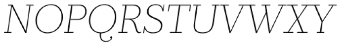 Prumo Slab Thin Italic Font UPPERCASE