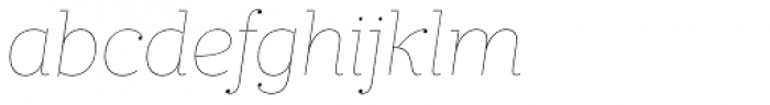 Prumo Text Hairline Italic Font LOWERCASE
