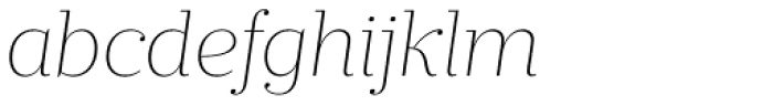 Prumo Text Thin Italic Font LOWERCASE
