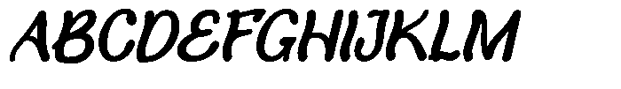 Pryella Modiste Slant Font UPPERCASE
