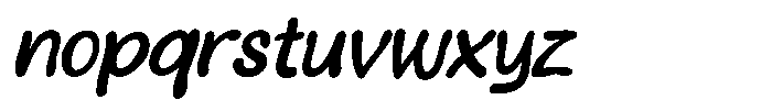 Pryella Modiste Slant Font LOWERCASE
