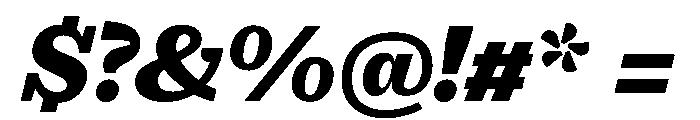 PracticalSerif BlackItalic Font OTHER CHARS