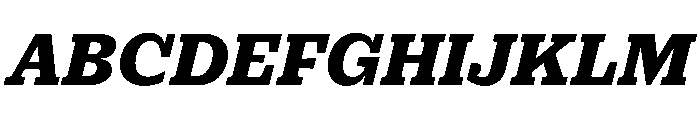 PracticalSerif BlackItalic Font UPPERCASE