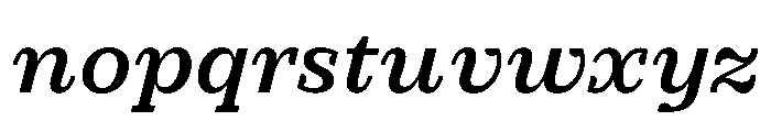 PracticalSerif BoldItalic Font LOWERCASE