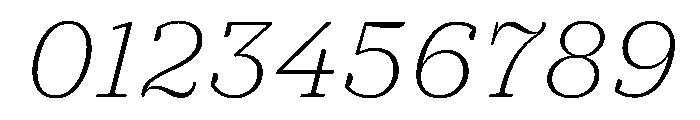 PracticalSerif ExtralightItalic Font OTHER CHARS