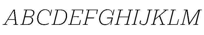 PracticalSerif ExtralightItalic Font UPPERCASE