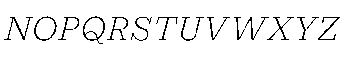 PracticalSerif ExtralightItalic Font UPPERCASE
