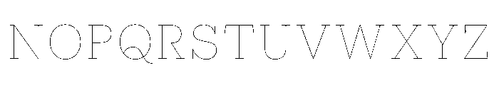 PracticalSerif Hairline Font UPPERCASE