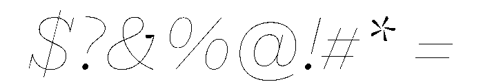 PracticalSerif HairlineItalic Font OTHER CHARS